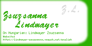 zsuzsanna lindmayer business card